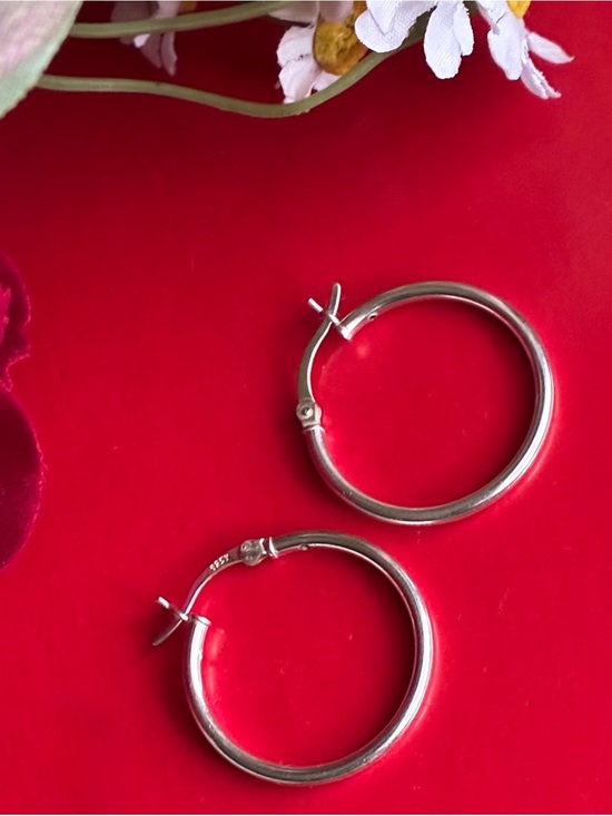 925 Sterling Silver Jewelry - 925 Silver Earrings,Silver Hoop Earrings - Classic Women’s Hoops